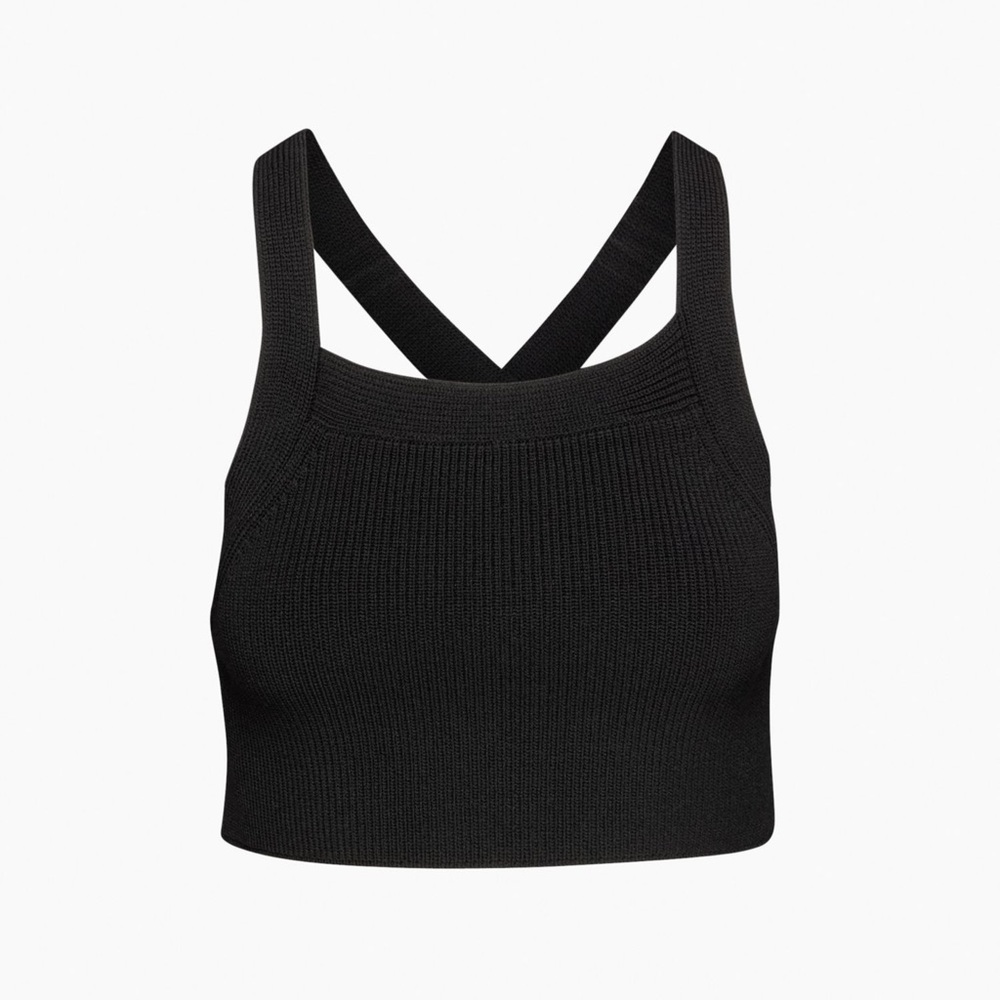 Aritzia Wilfred black knit tank top size XS